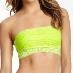 NWT Free People Bandeau Neon Yellow Size Large